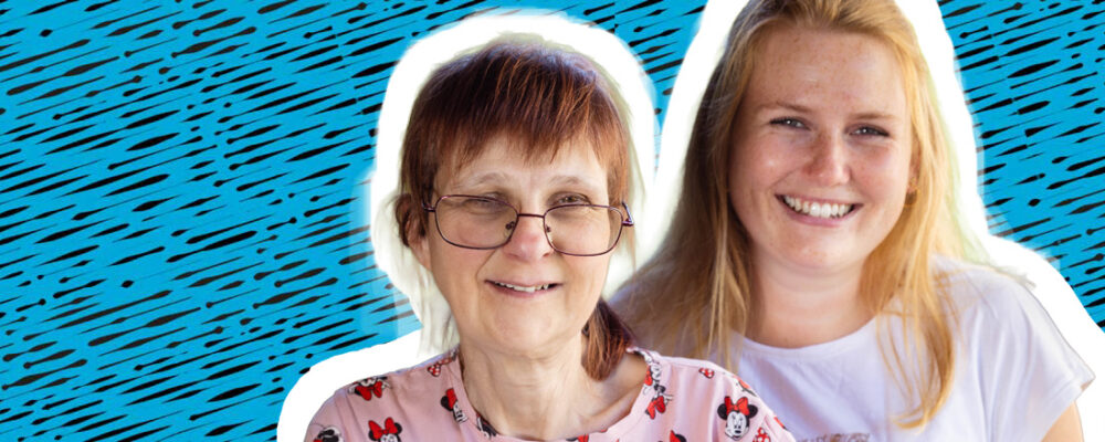 Fachkraft mit WG-Bewohnerin