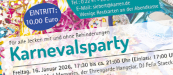Ausschnitt aus der aktuellen Karnevalsparty-Einladung